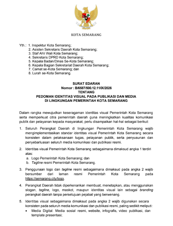 Pedoman Identitas Visual pada Publikasi dan Media di Lingkungan Pemerintah Kota Semarang